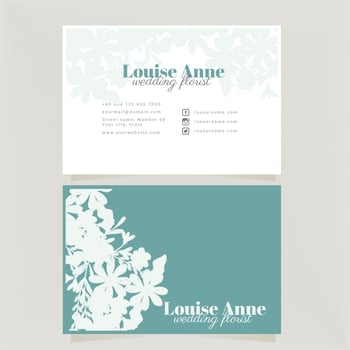 Vector Minimal Florist Business Card