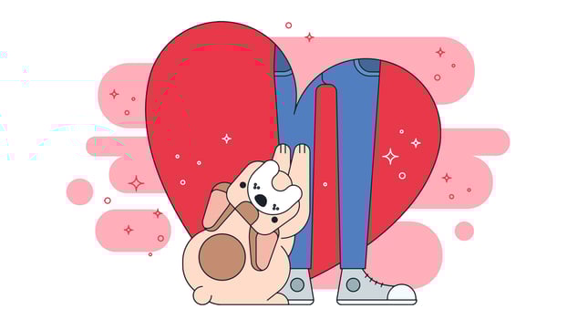 Dog Love Vector