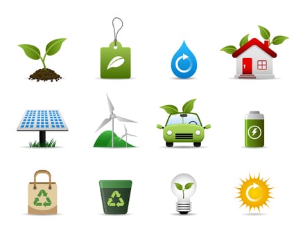 Green Environment Icon. vector