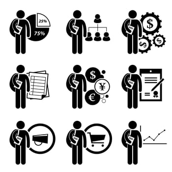 Student Degree in Business Management.  vector
