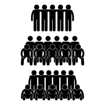 Man Team Group Teammate Teamwork Partner United Stick Figure Pictogram Icon. vector