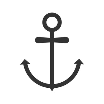 Anchor Glyph Icon  vector