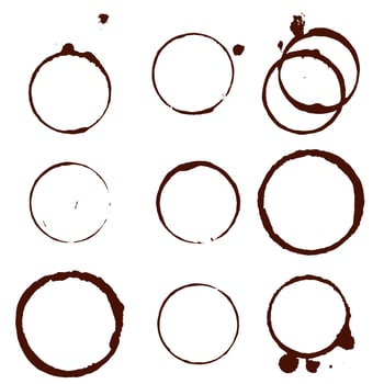 Coffee Stain, Isolated On White Background, vector