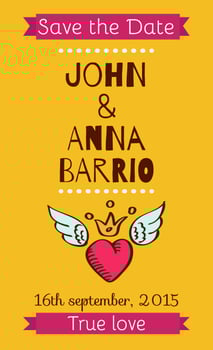 Wedding invitation save the date cards vector