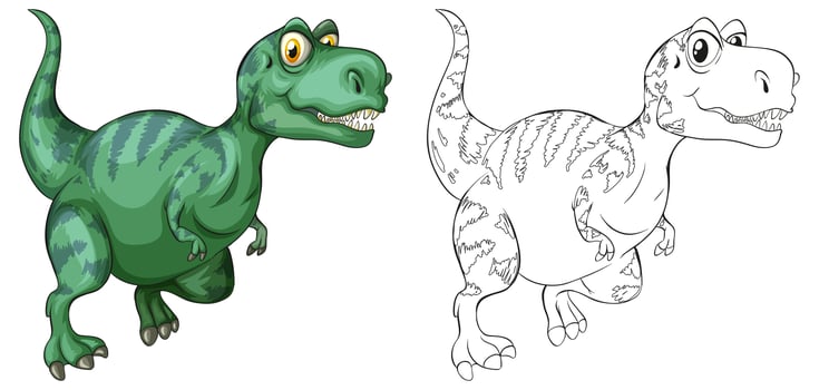 Animal outline for dinosaur vector