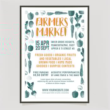Vector Farmers Market Poster Template