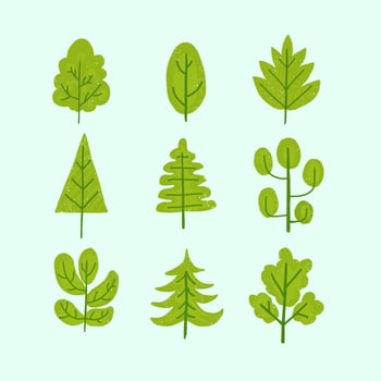 Tree Clip Art Collection vector