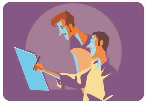 Designer Working Vector