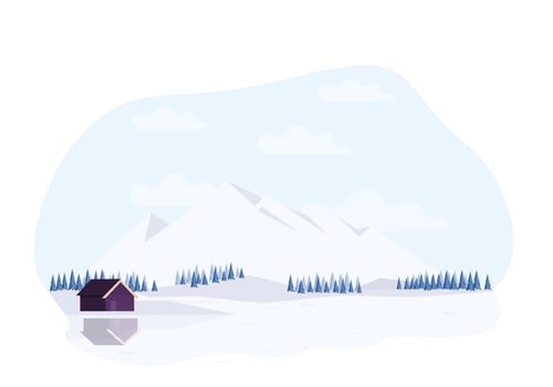 Vector Winter Landscape illustration