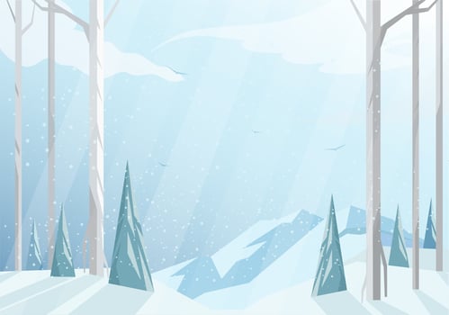 Vector Winter Landscape illustration