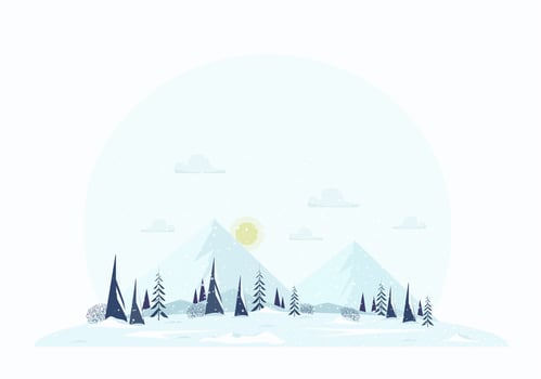 Vector Winter Landscape illustration 