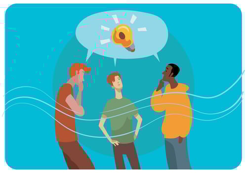 Discussing Design Ideas  Vector