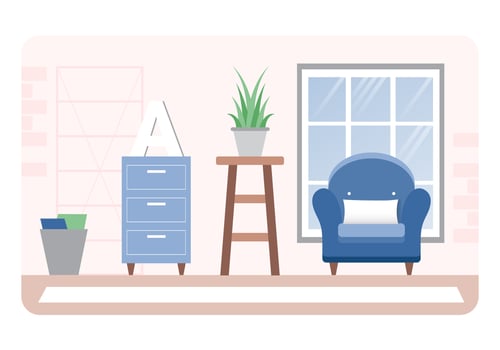 Vector Designer Room Illustration