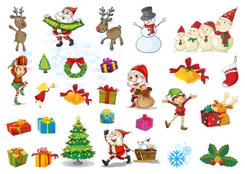 Christmas set vector