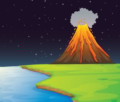 Volcano vector