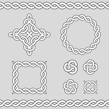 Celtic ornamental design elements. vector