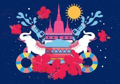 Songkran Festival Vector
