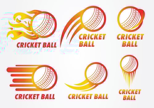 Cricket Ball Logo Vector Pack