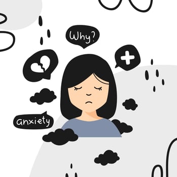 Women With Anxiety Disorder Vector
