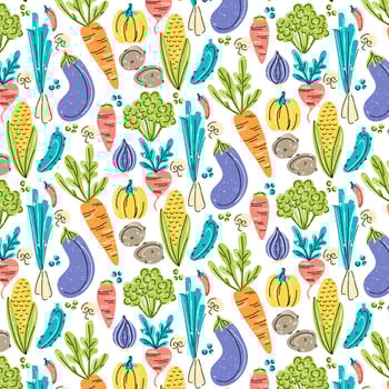 Vector Vegetables Seamless Pattern
