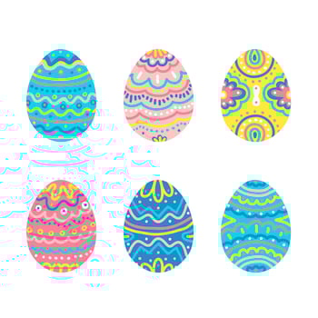Colorful Easter Eggs Collection vector