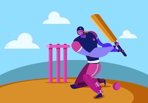 Cricket Player vector