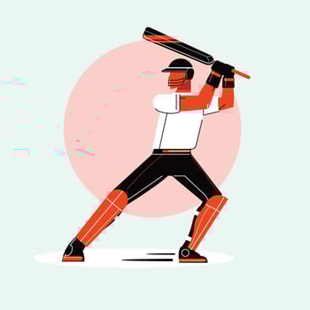 Batsman Playing Cricket Championship Sports vector