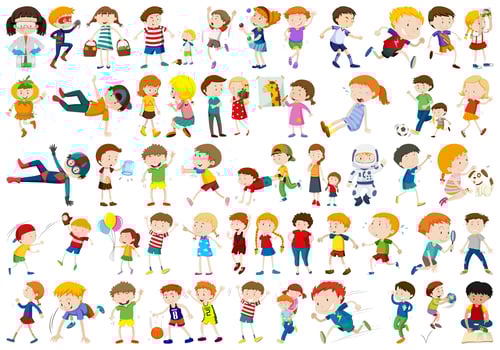 Set of children character vector
