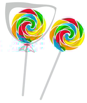 Colorful lollipop on white background vector