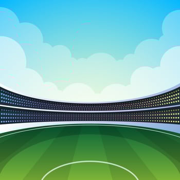 Cricket Stadium Illustration vector
