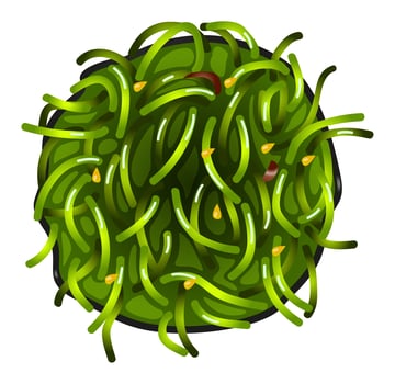 A topview of a vegetable sushi vector