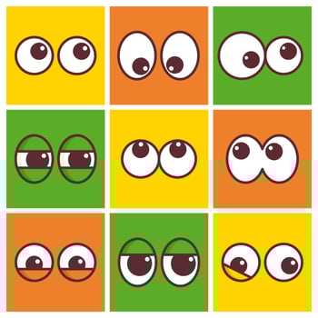 Vector cartoon eyes