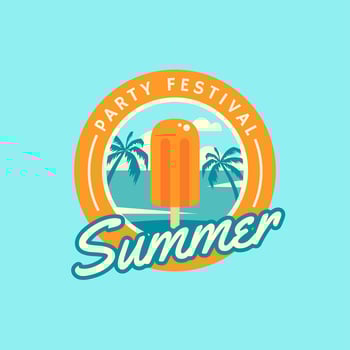  Summer Popsicle Retro Badge vector