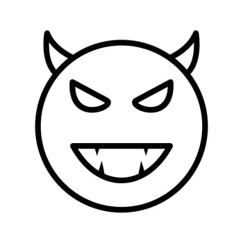 Devil Emoji Vector Icon