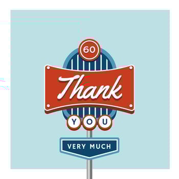 Thank  You Greeting Retro Sign vector