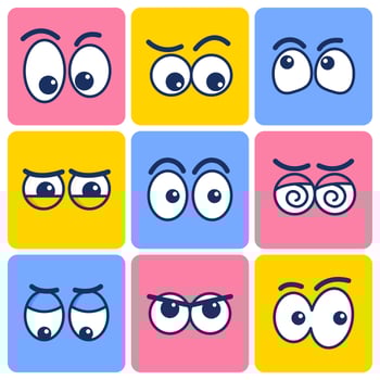 Cartoon eyes clipart vector