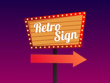 Awesome Retro Sign	 vector
