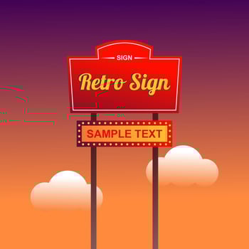 Awesome Retro Sign	 vector