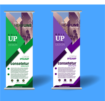 ROLL UP BANNER TEMPLATE DESIGN vector