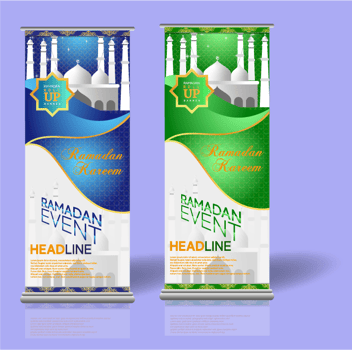 ramadan roll up banner 1 vector