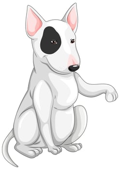 Little dog with happy face vector