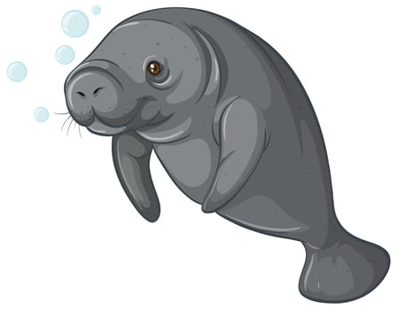 Sea cow vector