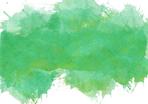 Colorful hand painted watercolor background. Green  watercolor brush strokes. Abstract watercolor texture and background for design. Watercolor background on textured paper. vector