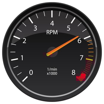 RPM Tachometer Automotive Dashboard Gauge Vector 