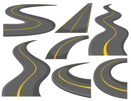 Different pattern of roads vector