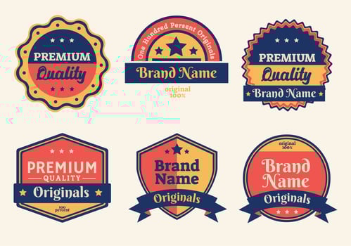 Retro Label Vector Pack