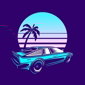  Retro Car Vintage Vector