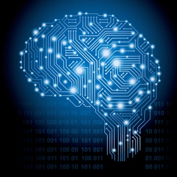 Artificial Intelligence concept illustration.  vector