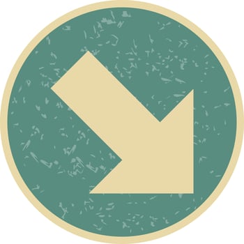 Right Down Vector Icon