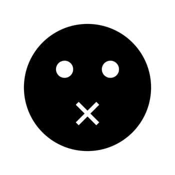 Mute Emoji Vector Icon